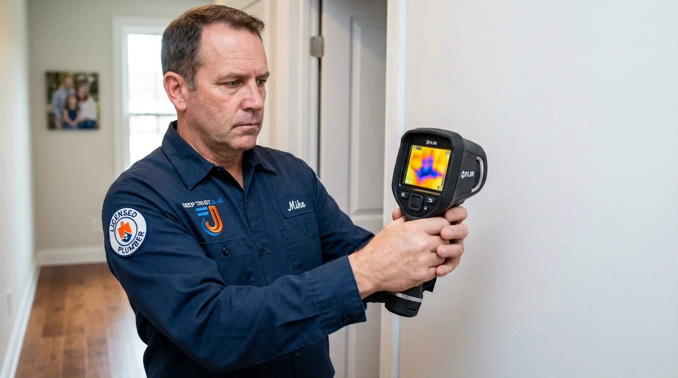Thermal imaging leak detection by Johns Plumbing LLC in Sayville