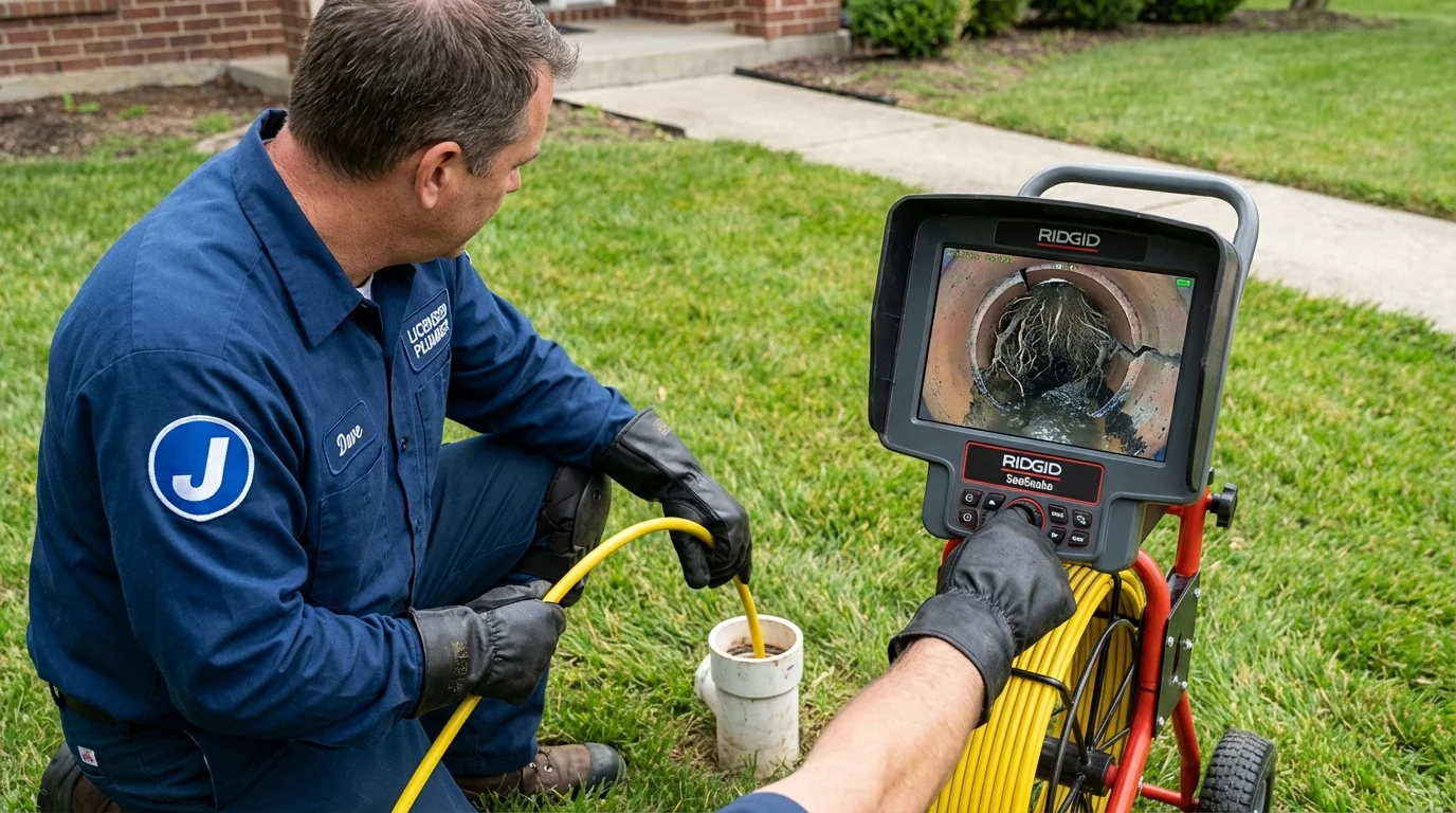 Sewer camera inspection being performed by Johns Plumbing LLC in Sayville